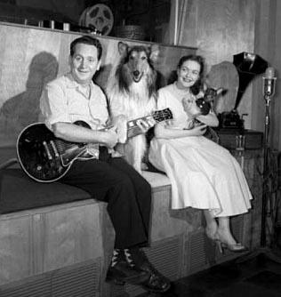 Les Paul, Mary Ford, two dogs